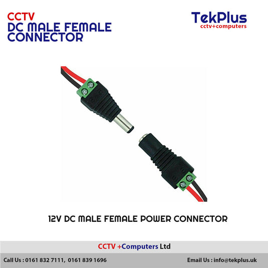 12V DC Male Female Power Connector Adapter Plug Jack Socket For CCTV Cable