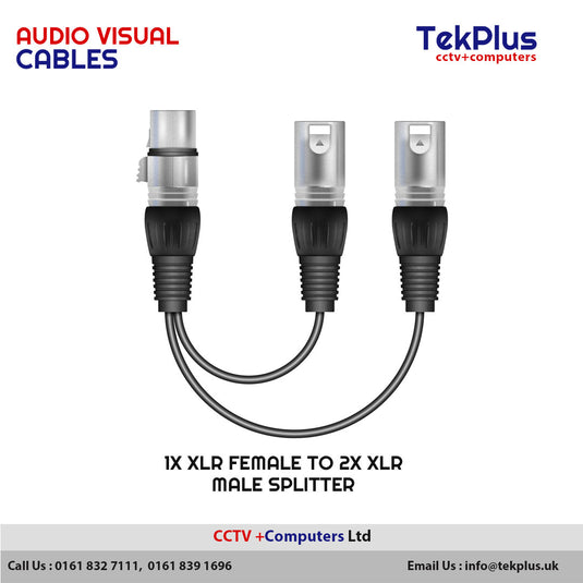 1x XLR Female to 2x XLR Male Splitter