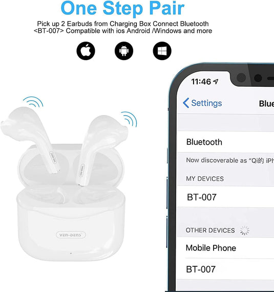 Wireless Earphone With Smart Display Charging Case