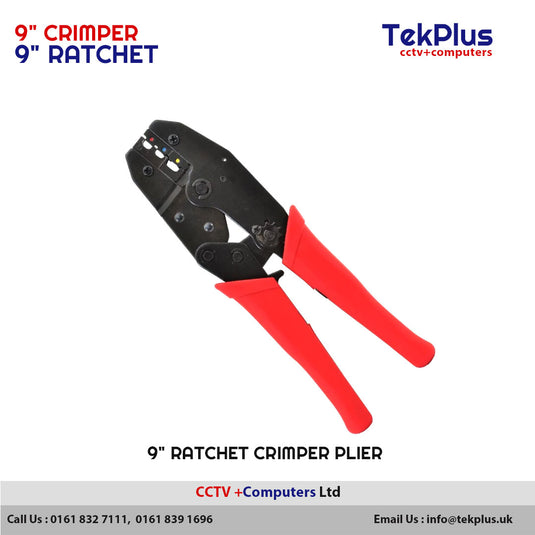 9" Ratchet Crimper Plier Cable