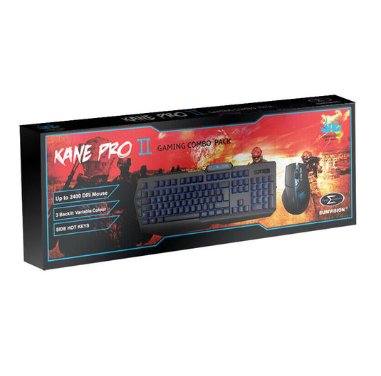 Gaming Keyboard And Mouse Set Bundle USB 3 Color LED For PC Laptop Xbox One PS4