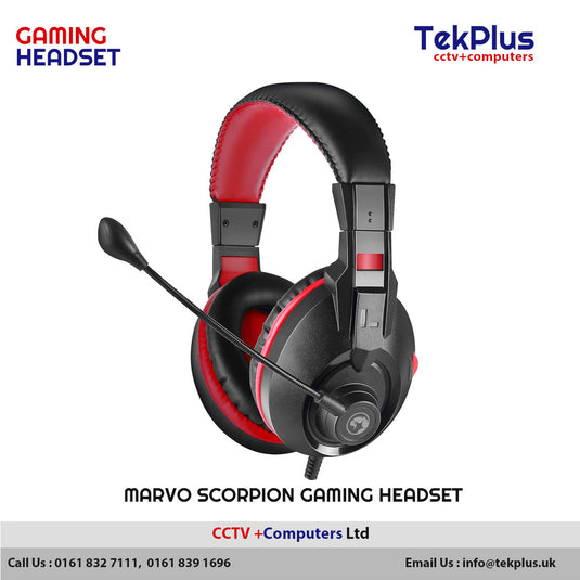 Gaming Headset, Stereo Sound, Flexible Omnidirectional Microphone, 40mm Audio Drivers, On-ear Volume Control, 3.5mm Connection