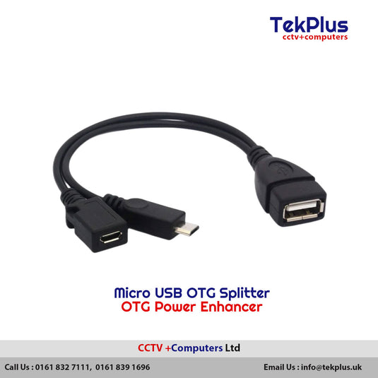Micro USB OTG Splitter Cable Micro USB OTG Power Enhancer Cord USB Female to Micro