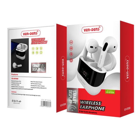 Wireless Earphone With Smart Display Charging Case