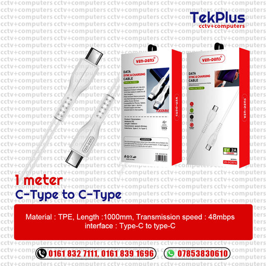 Type C to Type C Charging Cable 1M