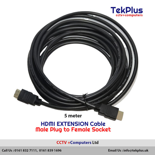 5m HDMI EXTENSION Cable Male Plug to Female Socket Lead to extend TV HDMI cable
