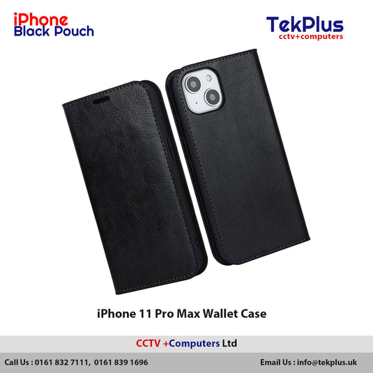 iPhone 11 Pro Max Wallet Case - Black