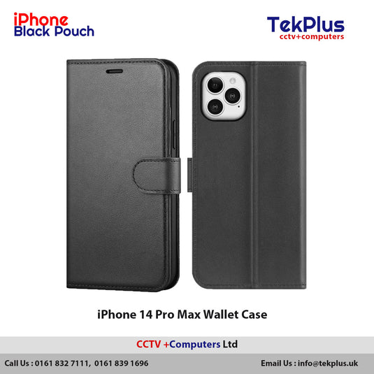 iPhone 14 Pro Max Wallet Case - Black