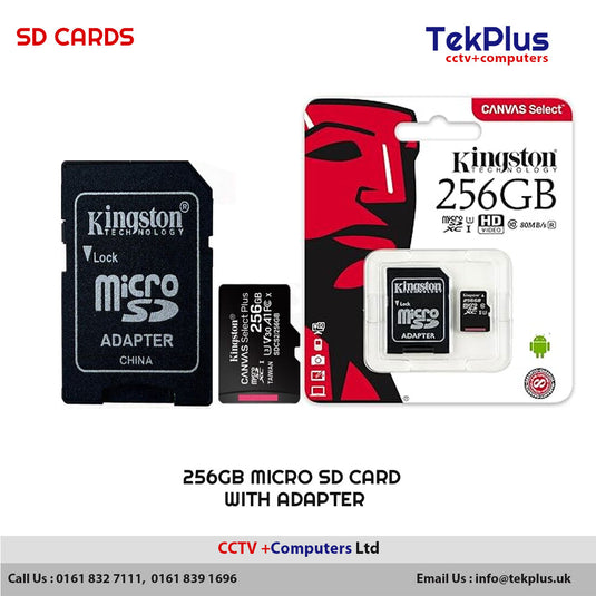 256GB Micro SD Card SDHC SDXC Memory Card TF Class 10 with Adapter