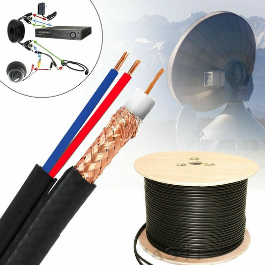 100 meter CCTV Cable Reel Coax And Power RG59+2 Shotgun Lead