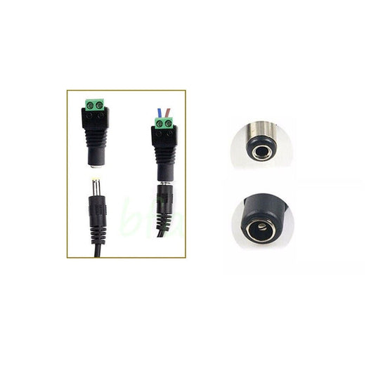 12V DC Male Female Power Connector Adapter Plug Jack Socket For CCTV Cable