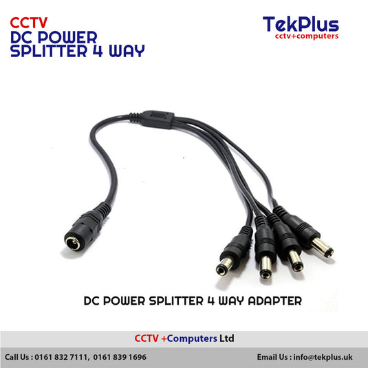 Picture 1 of 11 Click to enlarge Have one to sell? Sell it yourself 4 WAY CCTV SPLITTER ADAPTER 12V 9V DC POWER 2.1MM PSU, 1 TO FEMALE 4 MALE CABLE