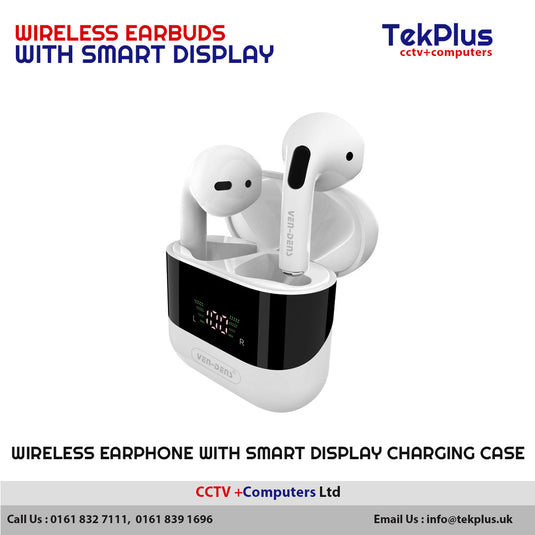 Wireless Earphone With Smart Display Charging Case