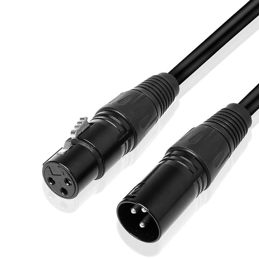 1 Meter XLR Male to Female Microphone Cable Audio Lead - Balanced 20AWG Pure OFC Copper