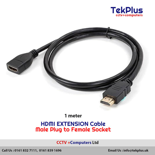 1m HDMI EXTENSION Cable Male Plug to Female Socket Lead to extend TV HDMI cable