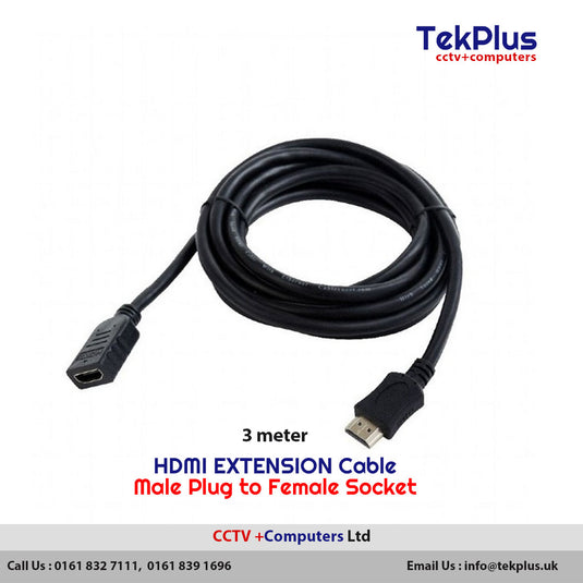 3m HDMI EXTENSION Cable Male Plug to Female Socket Lead to extend TV HDMI cable