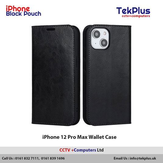 iPhone 12 Pro Max Wallet Case - Black