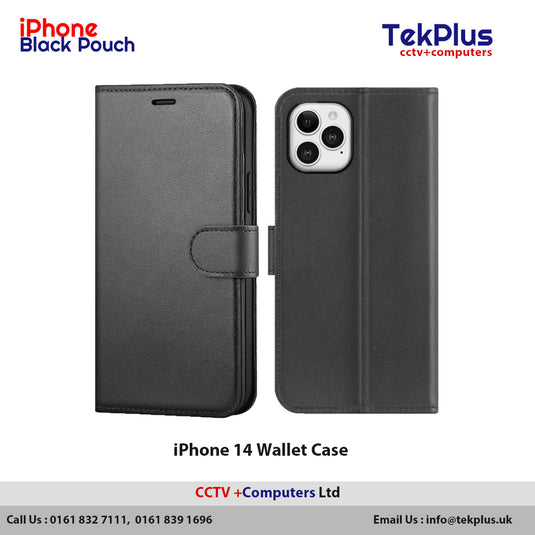 iPhone 14 Wallet Case - Black