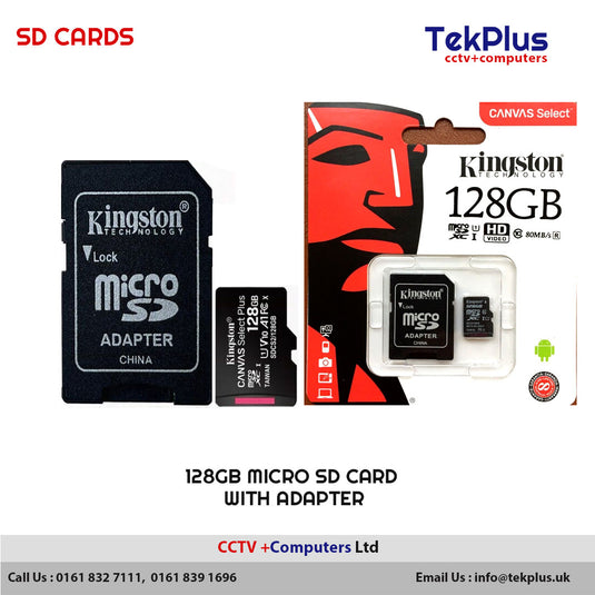 128GB Micro SD Card SDHC SDXC Memory Card TF Class 10 with Adapter