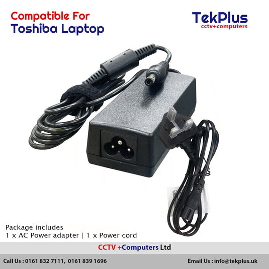 Laptop Charger 19v 2.37A 45W Adapter Fits Toshiba Satellite Pro 5.5 x 2.5 mm