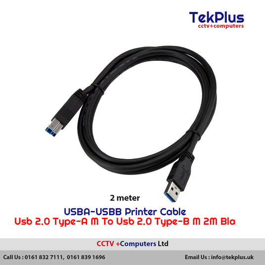 2M USBA-USBB Usb Printer Cable Usb 2.0 Type-A M To Usb 2.0 Type-B M 2M Bla