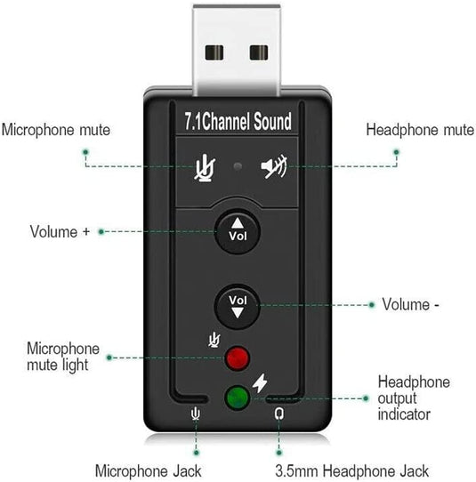 External Portable USB Sound Card