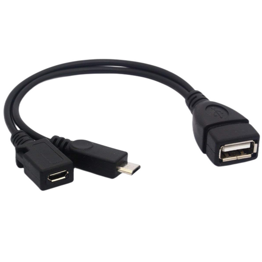 Micro USB OTG Splitter Cable Micro USB OTG Power Enhancer Cord USB Female to Micro